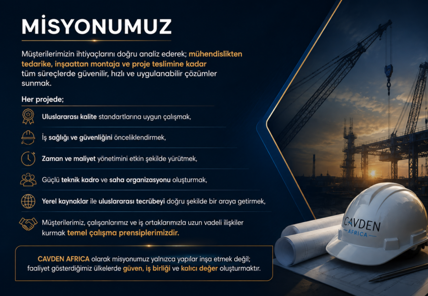 CAVDEN AFRİCA MİSYONUMUZ